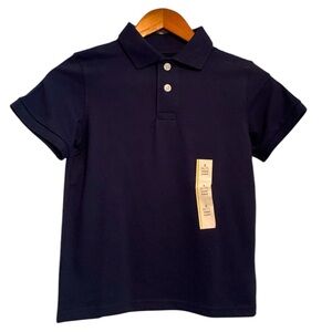 Cat & Jack navy blue short sleeve school uniform shirt / polo .  NWT.  Small 6/7
